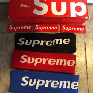 1 Supreme headband 3 supreme stickers